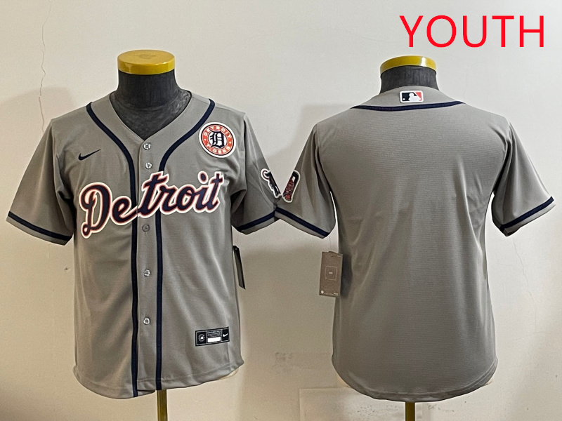 Youth 2025 Detroit Tigers blank grey Nike MLB jersey style 6